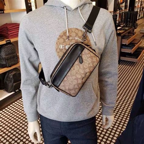 sling bag coach man original|coach men's cross body bag.